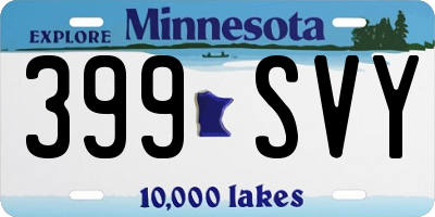 MN license plate 399SVY