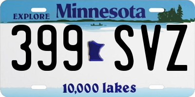 MN license plate 399SVZ