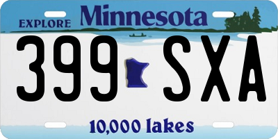 MN license plate 399SXA