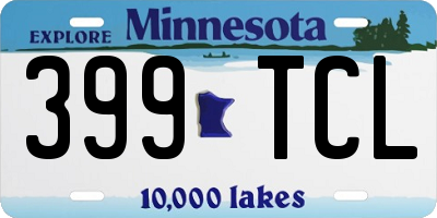 MN license plate 399TCL