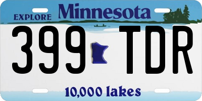 MN license plate 399TDR
