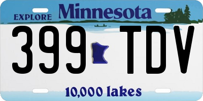 MN license plate 399TDV
