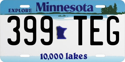 MN license plate 399TEG