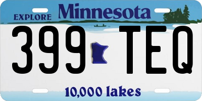 MN license plate 399TEQ