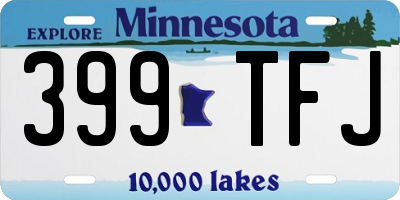 MN license plate 399TFJ