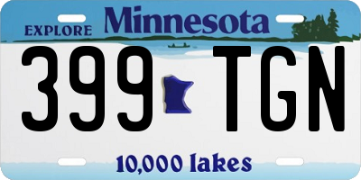 MN license plate 399TGN
