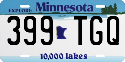 MN license plate 399TGQ