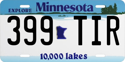 MN license plate 399TIR