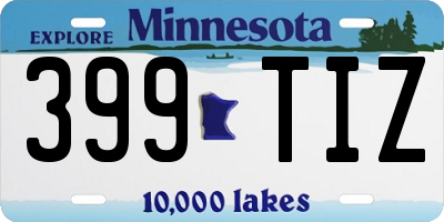 MN license plate 399TIZ
