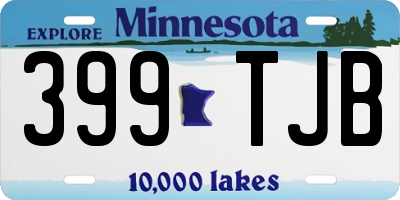 MN license plate 399TJB