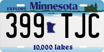 MN license plate 399TJC