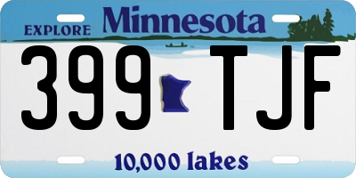 MN license plate 399TJF