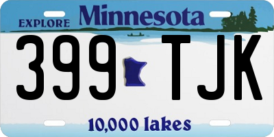 MN license plate 399TJK