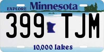 MN license plate 399TJM