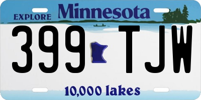 MN license plate 399TJW