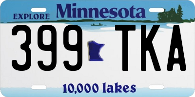 MN license plate 399TKA