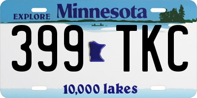 MN license plate 399TKC