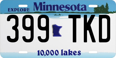 MN license plate 399TKD