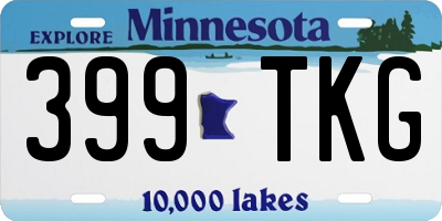 MN license plate 399TKG