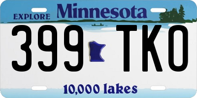MN license plate 399TKO