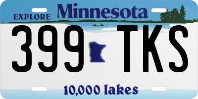 MN license plate 399TKS