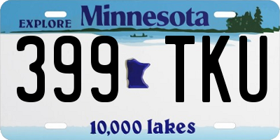 MN license plate 399TKU
