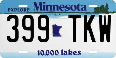 MN license plate 399TKW