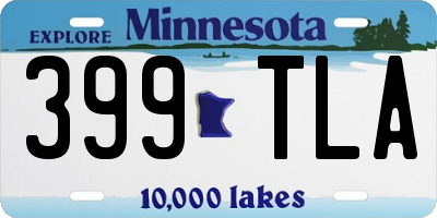MN license plate 399TLA