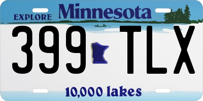 MN license plate 399TLX