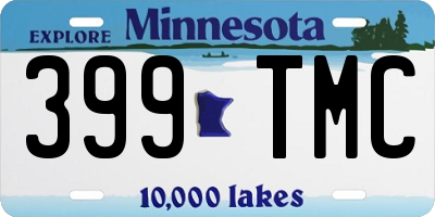 MN license plate 399TMC