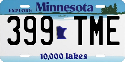 MN license plate 399TME