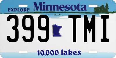 MN license plate 399TMI