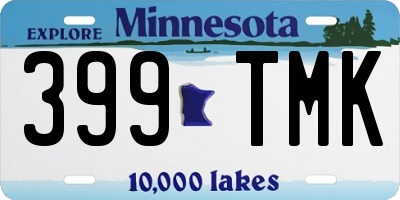 MN license plate 399TMK