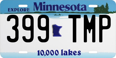 MN license plate 399TMP