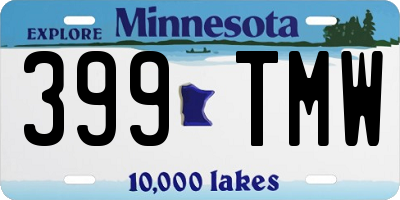 MN license plate 399TMW
