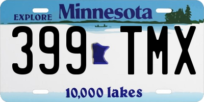 MN license plate 399TMX