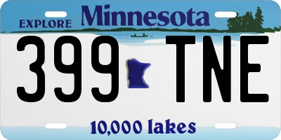 MN license plate 399TNE