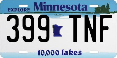 MN license plate 399TNF