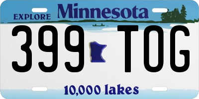 MN license plate 399TOG
