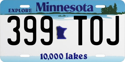 MN license plate 399TOJ