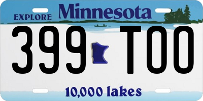 MN license plate 399TOO