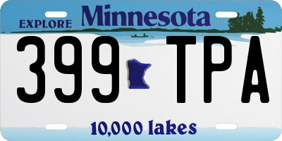 MN license plate 399TPA