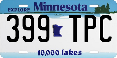 MN license plate 399TPC