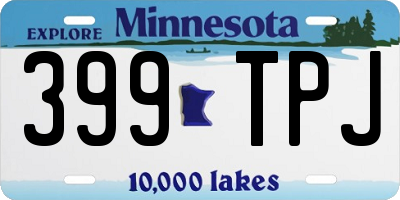 MN license plate 399TPJ