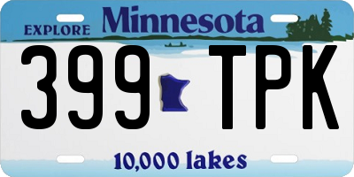 MN license plate 399TPK