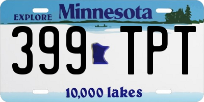 MN license plate 399TPT
