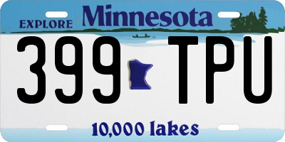 MN license plate 399TPU