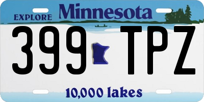 MN license plate 399TPZ