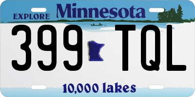 MN license plate 399TQL
