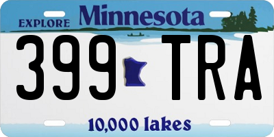 MN license plate 399TRA